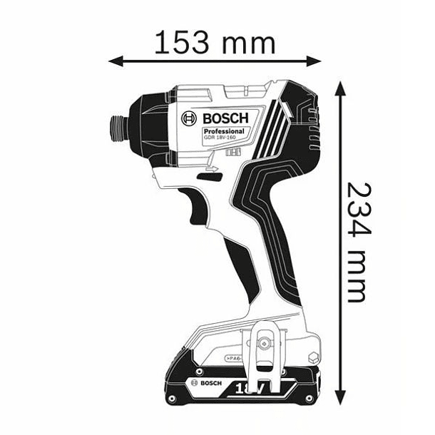 Aparafusadora de impacto GDR 18V-160 BOSCH 3