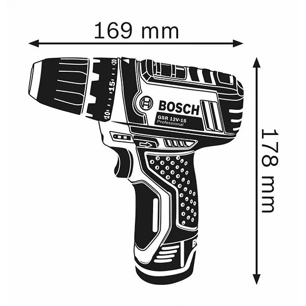 Aparafusadora a bateria 12 Volts GSR 12V-15 BOSCH + 25 Acessórios 3