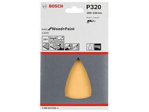 10 un. Folha de lixa 100x150mm C470 Best for Wood and Paint BOSCH