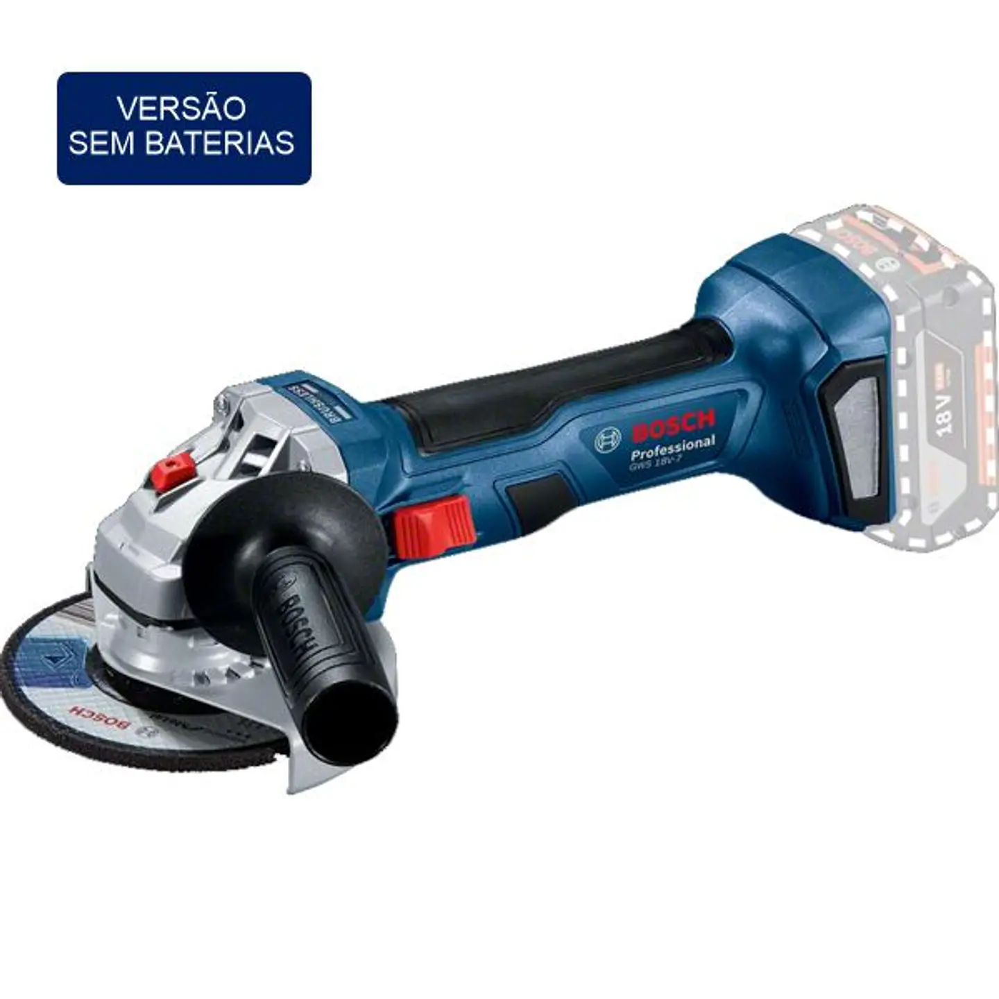 Rebarbadora sem escovas a bateria 115mm GWS 18V-7 BOSCH 2