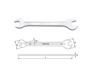 Chaves de boca extra finas slim - TOPTUL