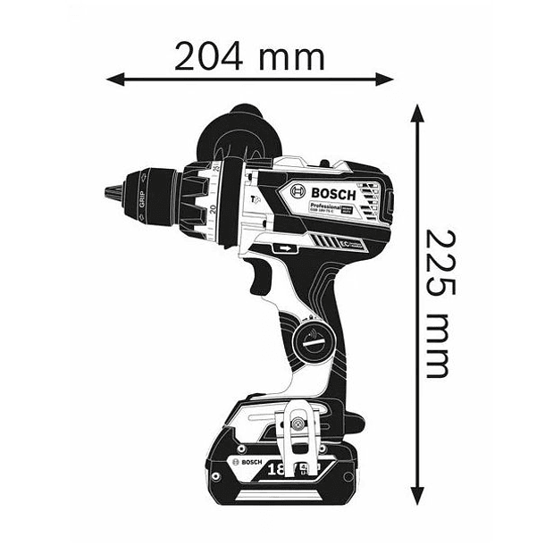 Aparafusadora berbequim sem fio GSB 18V-110 C + 3 ProCORE18V 4.0Ah + Mala L-BOXX BOSCH 3