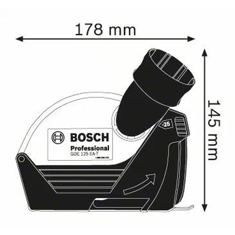 Colector de pó para rebarbadoras 125mm GDE 125 EA-T BOSCH 2