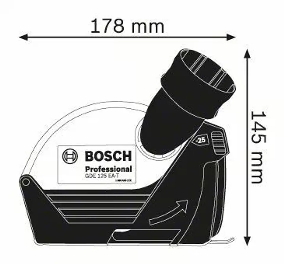 Colector de pó para rebarbadoras 125mm GDE 125 EA-T BOSCH 2