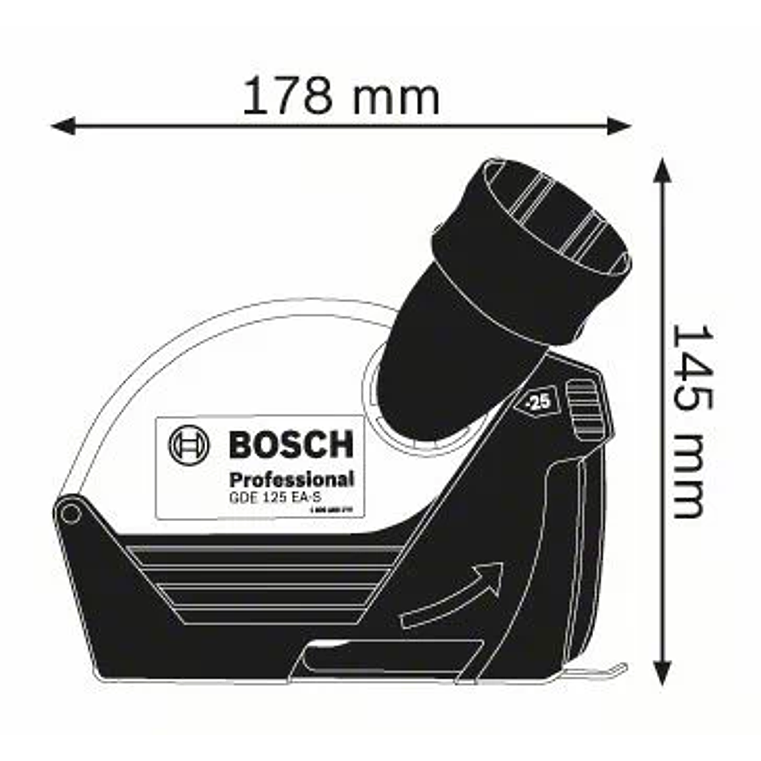 Colector de pó para rebarbadoras 125mm GDE 125 EA-S BOSCH 2