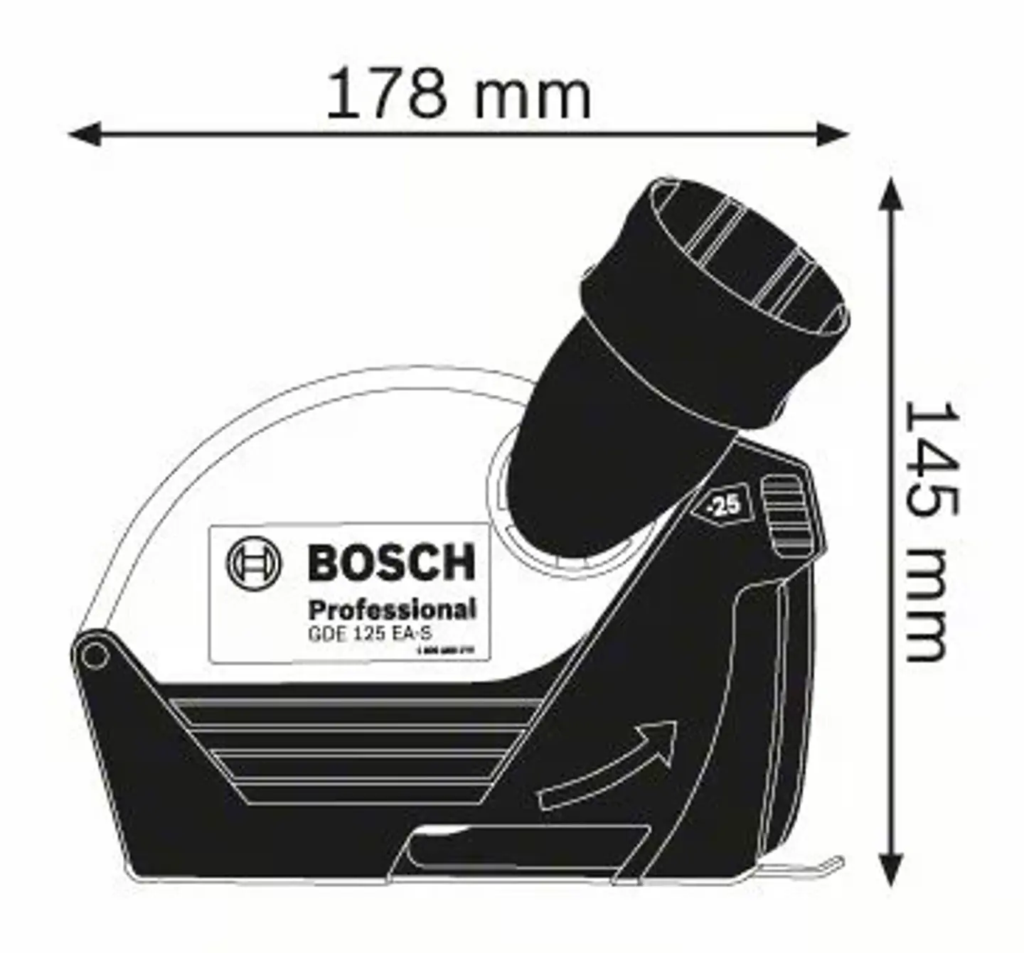 Colector de pó para rebarbadoras 125mm GDE 125 EA-S BOSCH 2