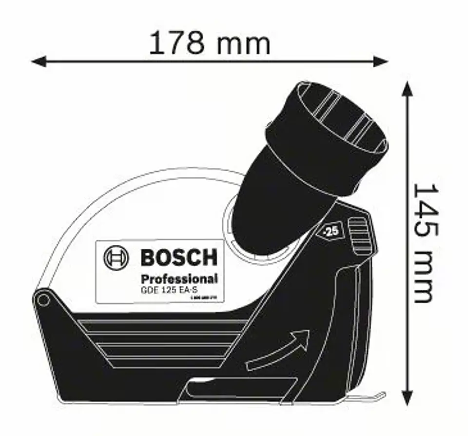 Colector de pó para rebarbadoras 125mm GDE 125 EA-S BOSCH 2