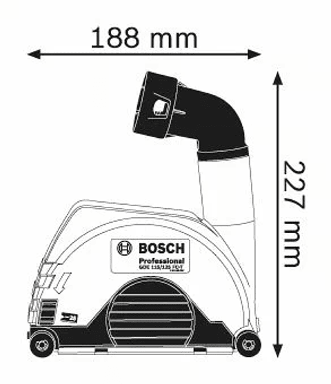 Colector de pó para rebarbadoras 115/125mm GDE 115/125 FC-T BOSCH