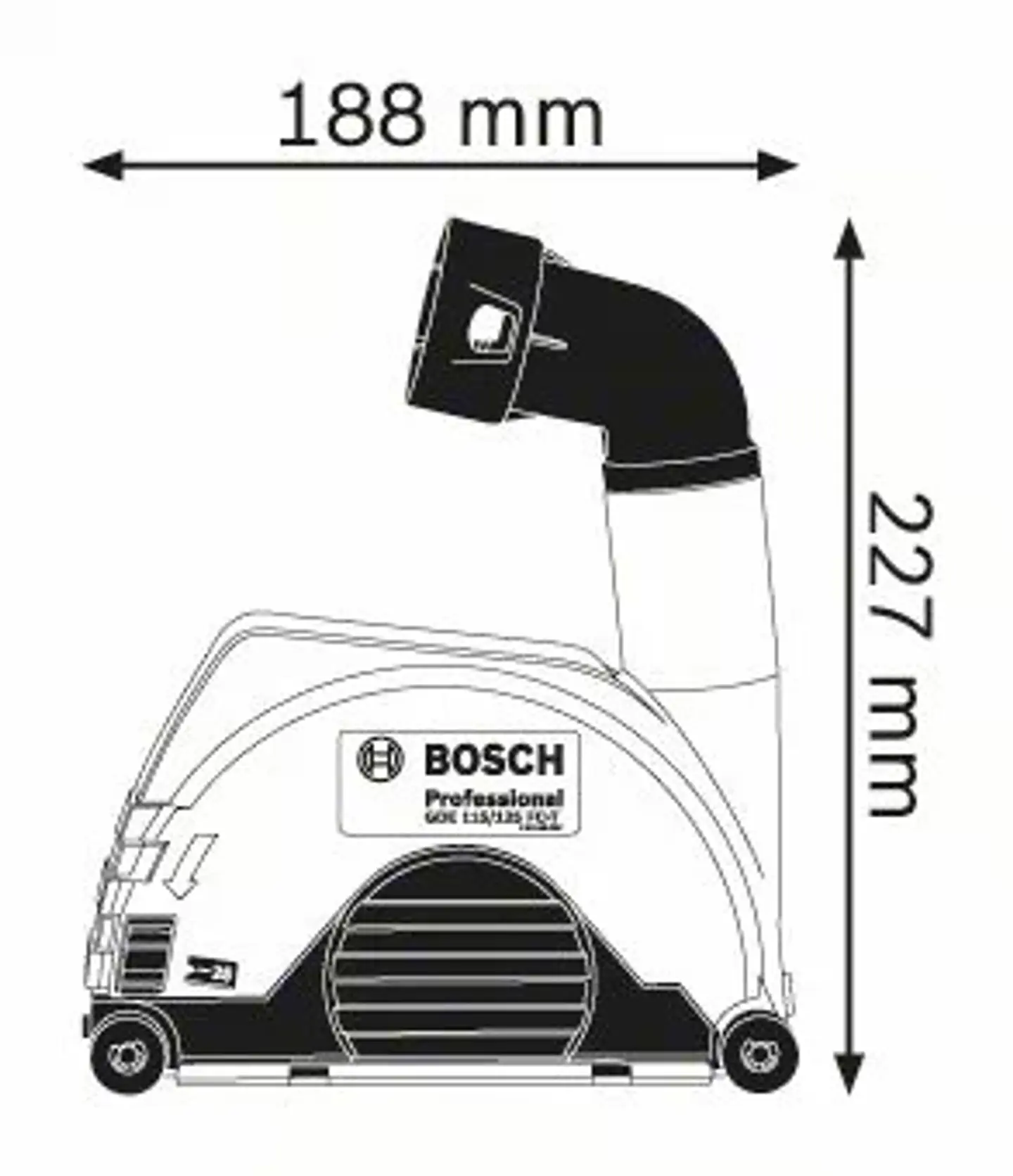 Colector de pó para rebarbadoras 115/125mm GDE 115/125 FC-T BOSCH 2
