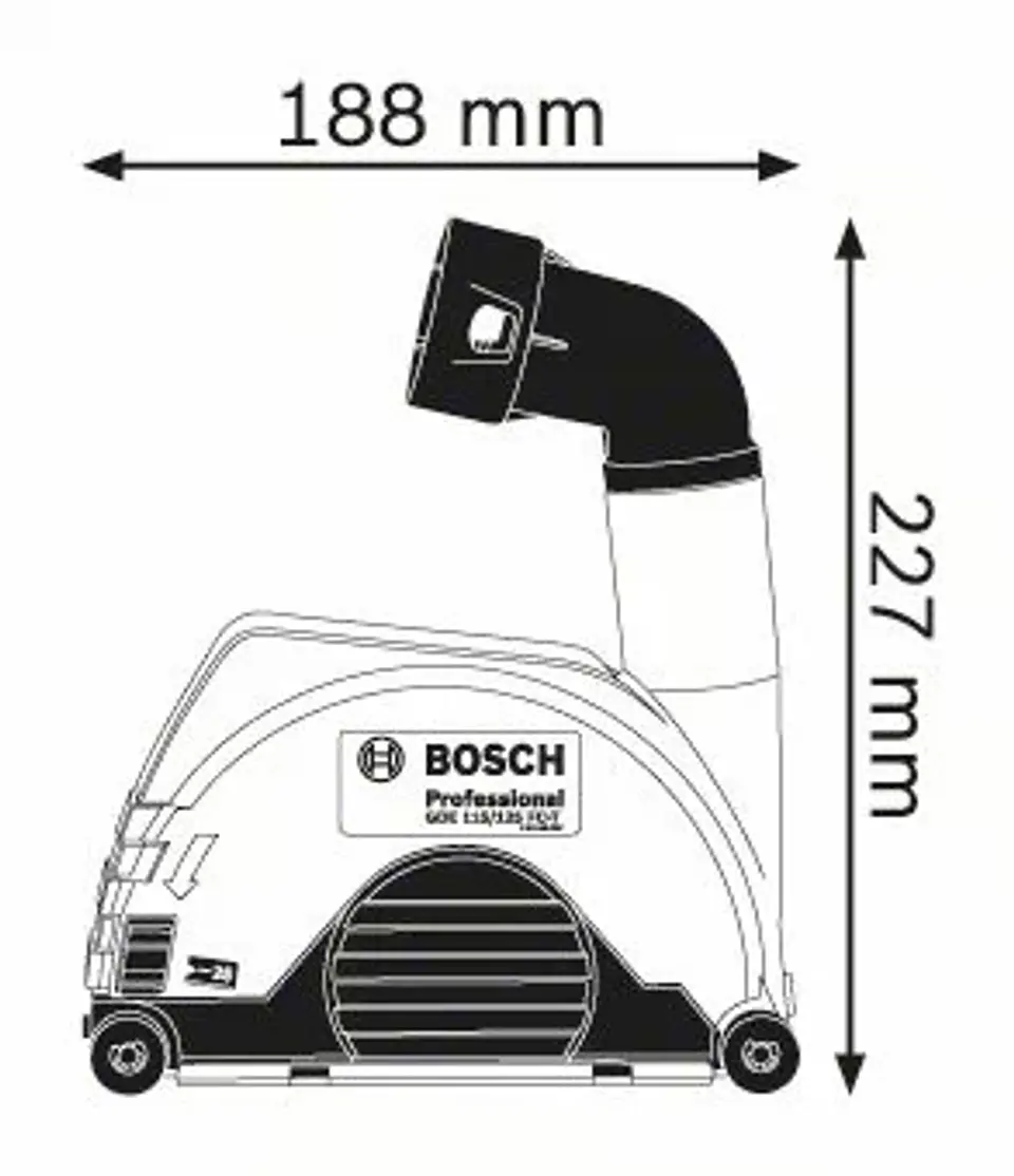 Colector de pó para rebarbadoras 115/125mm GDE 115/125 FC-T BOSCH 2