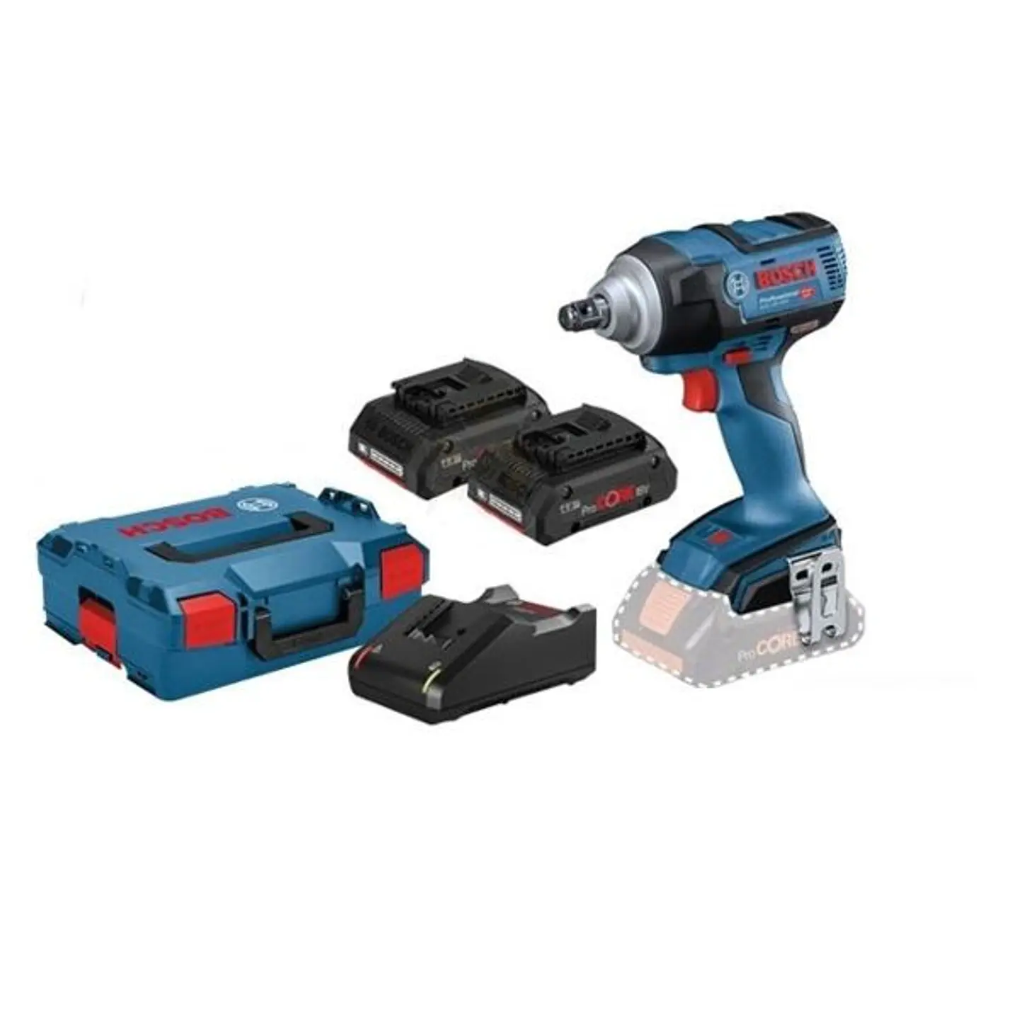 Aparafusadora de impacto sem fio GDS 18V-300 + 2x Baterias ProCORE18V 4.0Ah BOSCH 1