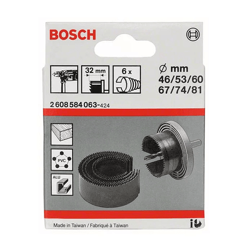 Conjuntos de 6 serras craneanas para madeira BOSCH