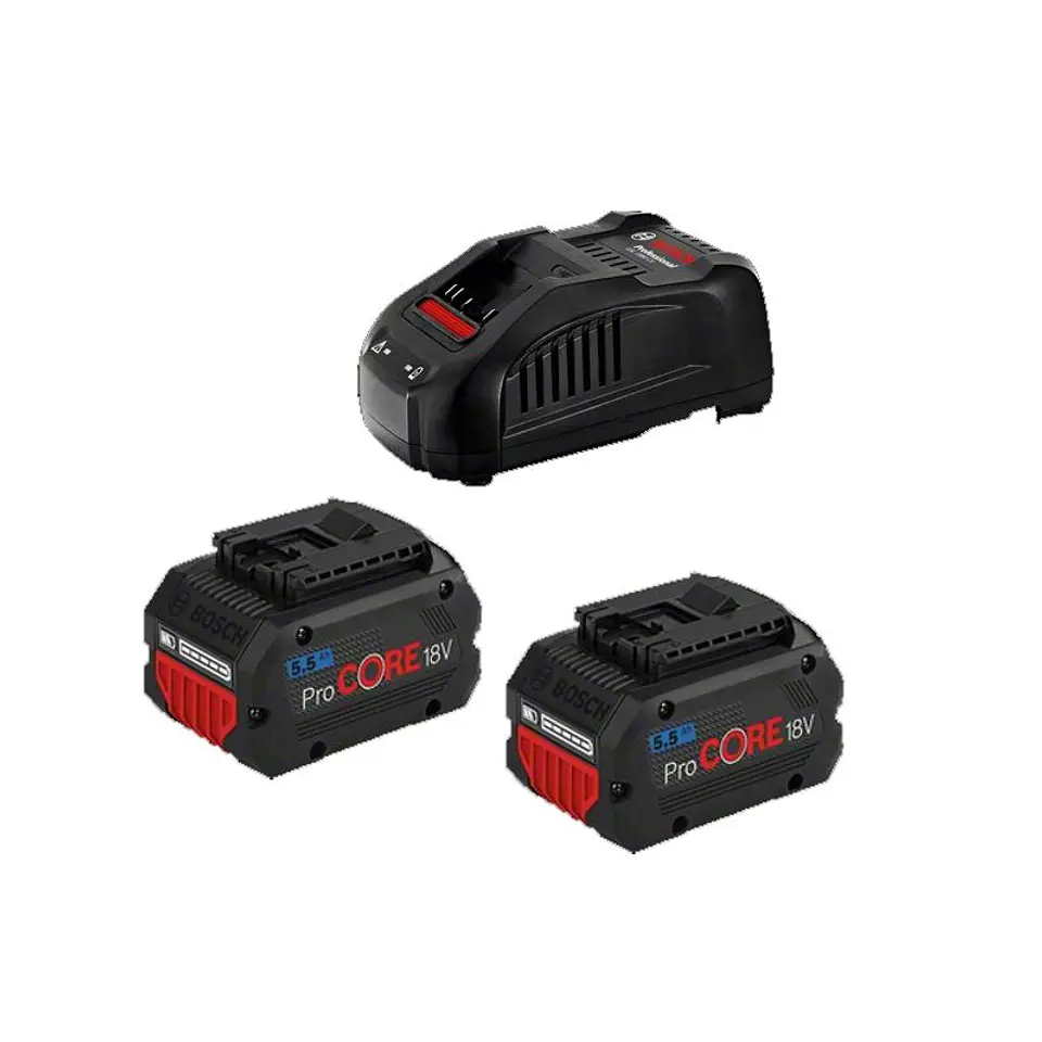 Conjunto 2 baterias ProCORE18V 5.5Ah + carregador BOSCH 1