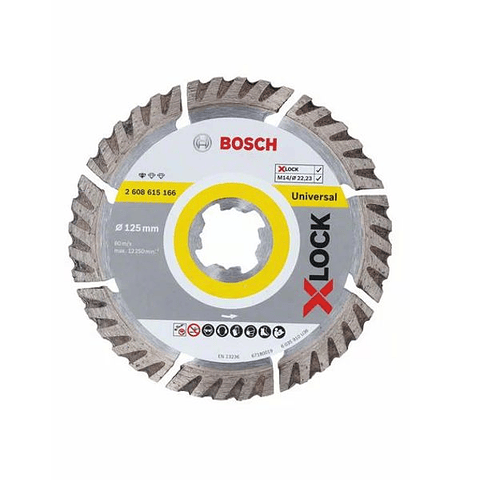Disco de corte universal diamante X-LOCK 125mm BOSCH