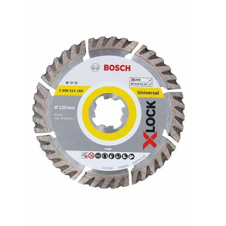 Disco de corte universal diamante X-LOCK 125mm BOSCH 1