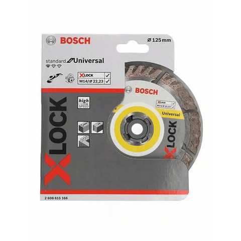 Disco de corte universal diamante X-LOCK 125mm BOSCH