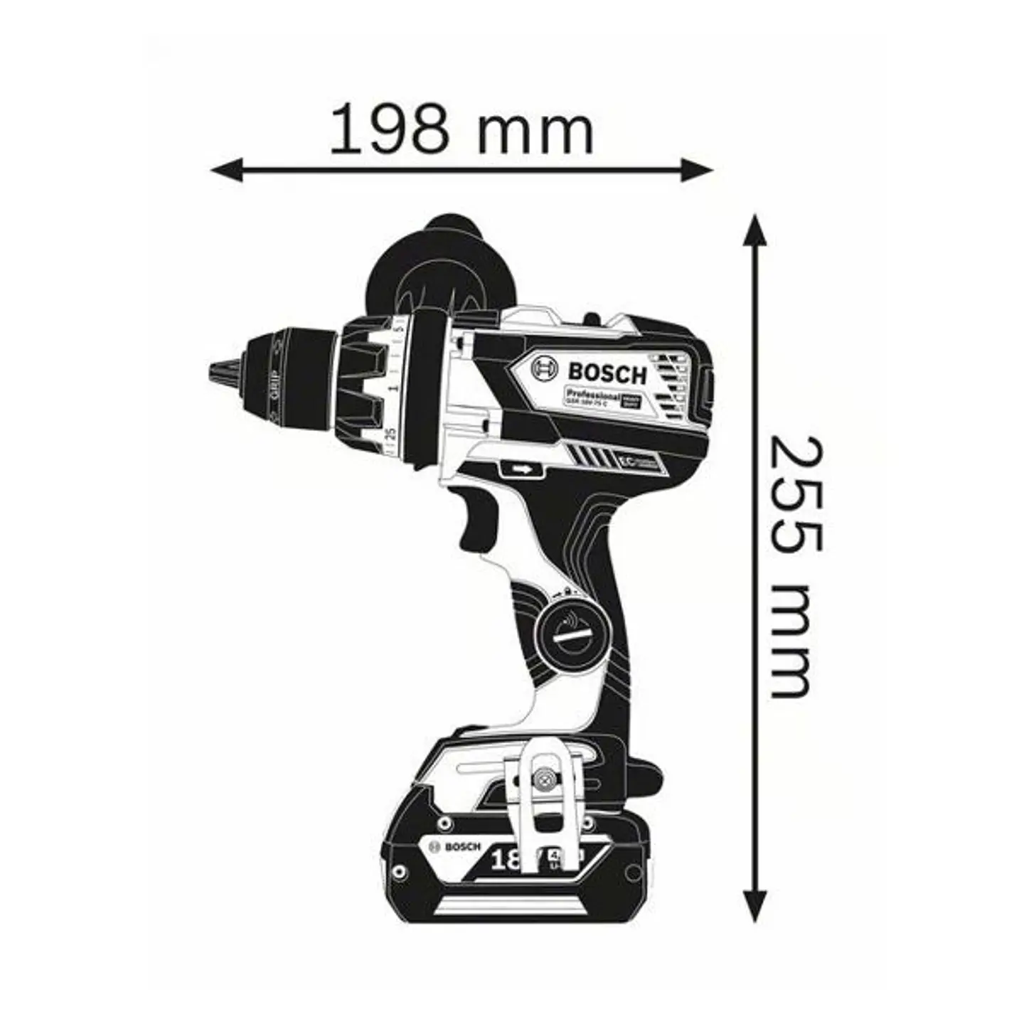 Aparafusadora sem escovas 18V GSR 18V-110 C BOSCH 4