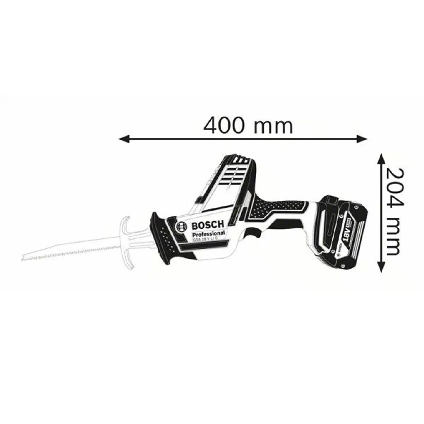 Serra sabre a bateria 18V GSA 18V-LI C BOSCH 2