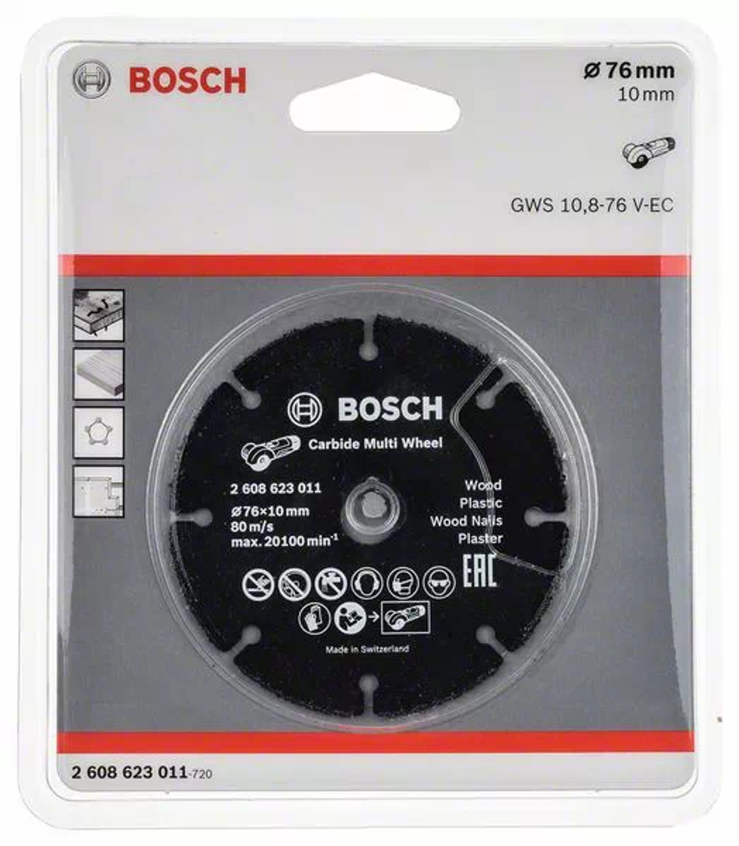 Disco corte 76mm para madeira/multimaterial EXPERT Carbide Multi Wheel Bosch 3