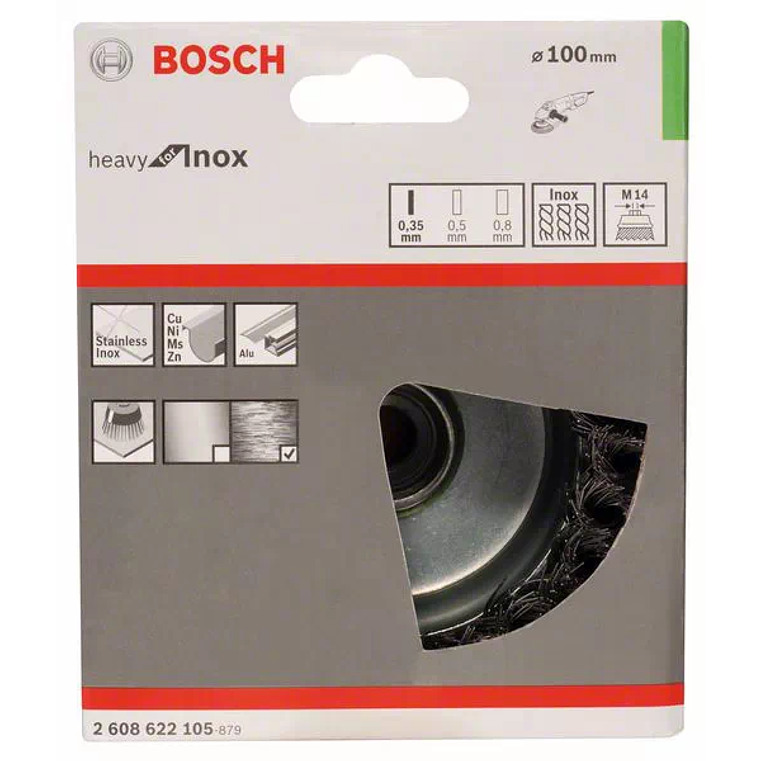 Catrabucha 100mm para rebarbadora tipo tacho heavy for inox BOSCH 2