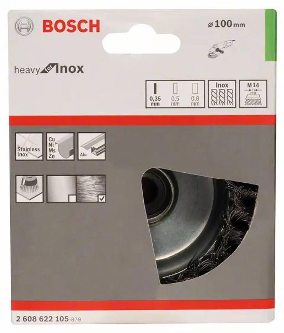 Catrabucha 100mm para rebarbadora tipo tacho heavy for inox BOSCH 2