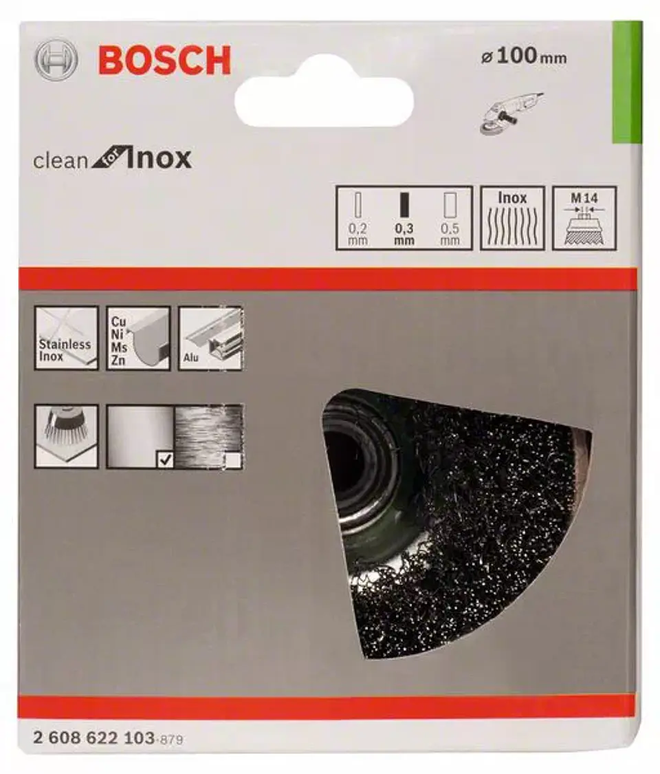Catrabucha 100mm para rebarbadora tipo tacho clean for inox BOSCH 2