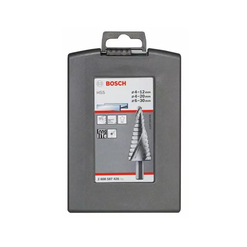 Conjunto 3 brocas escalonadas para metal HSS BOSCH 2