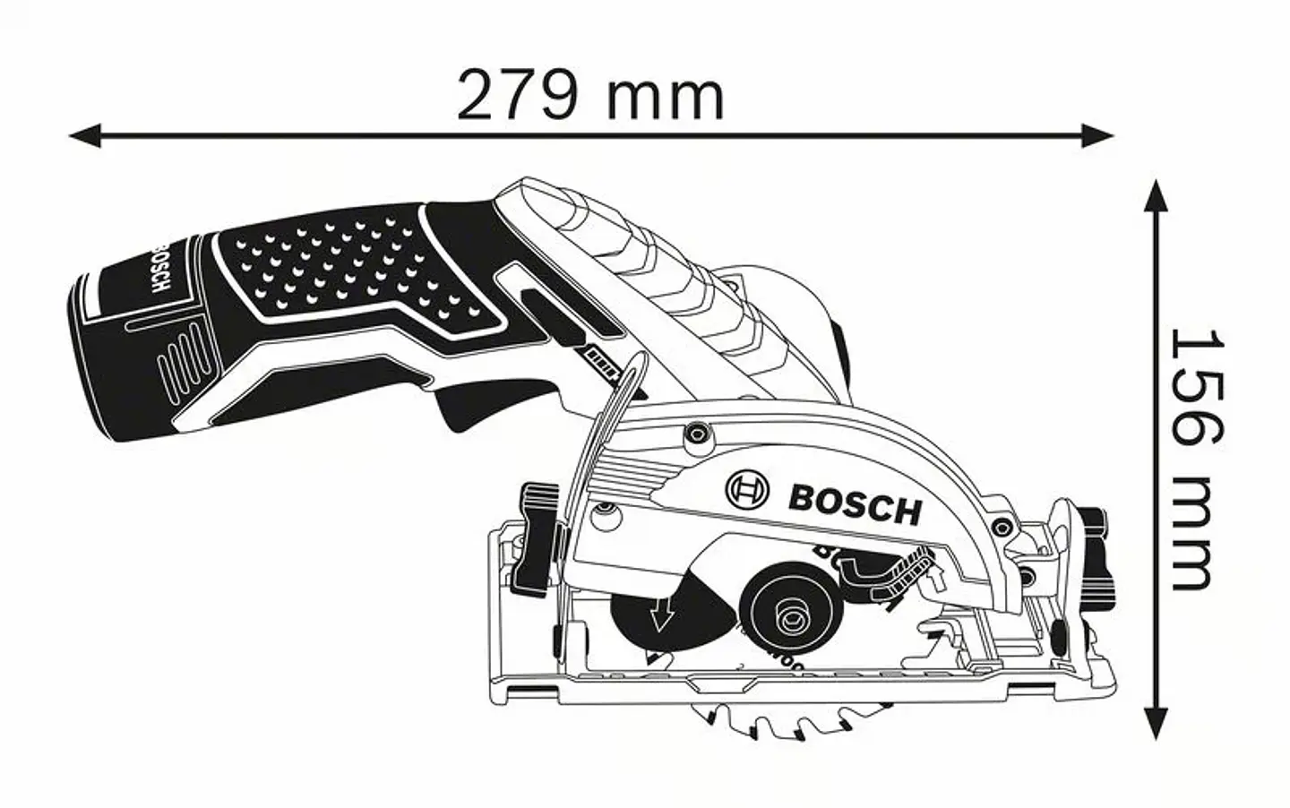 Serra circular a bateria GKS 12V-26 BOSCH 2