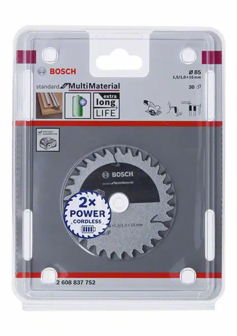 Disco de serra circular multimaterial 85mm BOSCH 2
