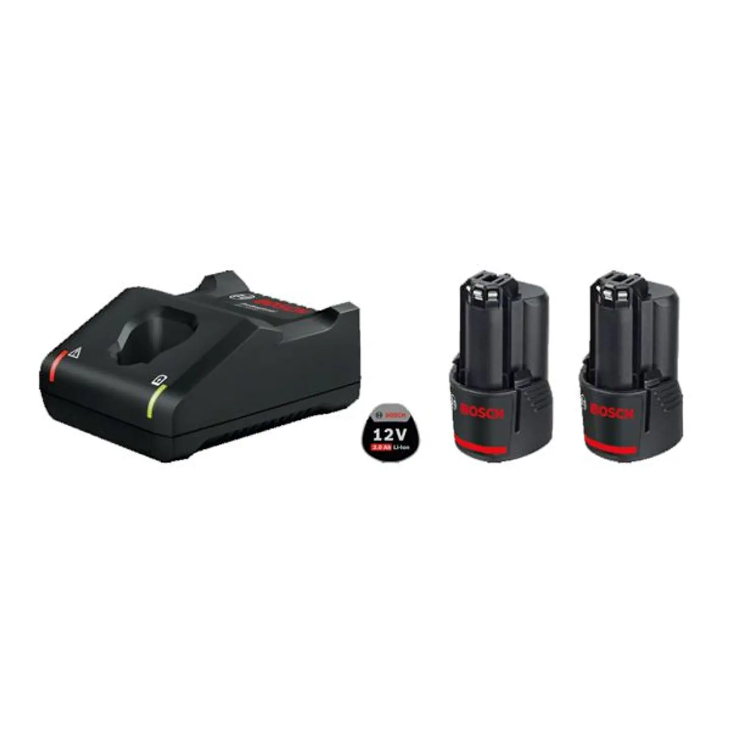 Conjunto 2 Baterias 12V 2.0Ah e Carregador BOSCH 1