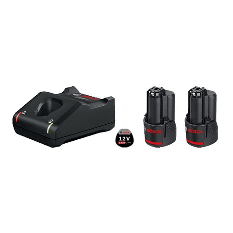 Conjunto 2 Baterias 12V 3.0Ah e Carregador BOSCH