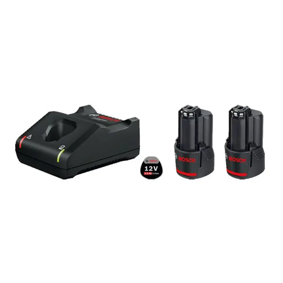Conjunto 2 Baterias 12V 3.0Ah e Carregador BOSCH 1
