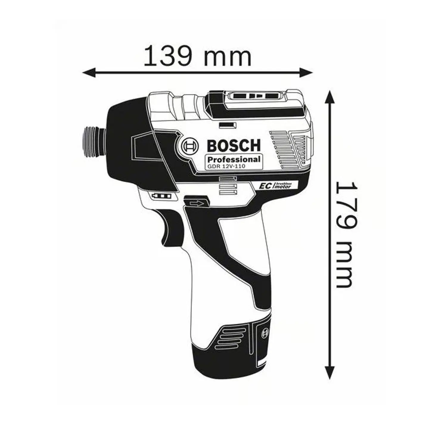 Aparafusadora de impacto GDR 12V-110 BOSCH 2
