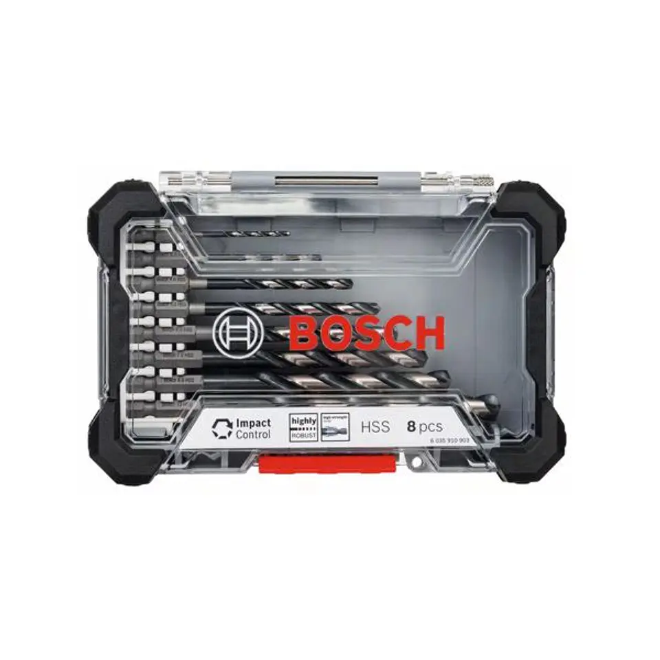 Conjunto de 8 brocas para metal HSS Impact Control BOSCH 1