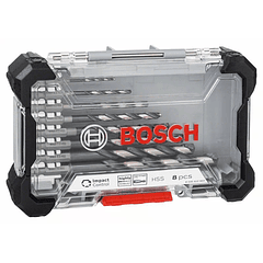 Conjunto de 8 brocas para metal HSS Impact Control BOSCH