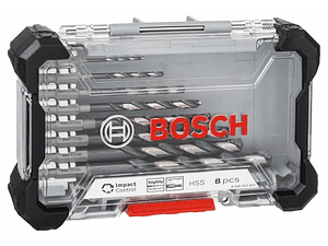 Conjunto de 8 brocas para metal HSS Impact Control BOSCH