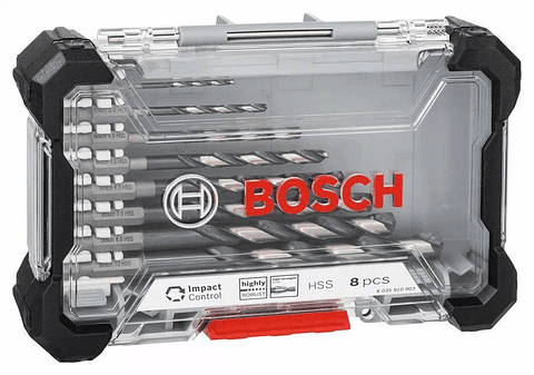 Conjunto de 8 brocas para metal HSS Impact Control BOSCH