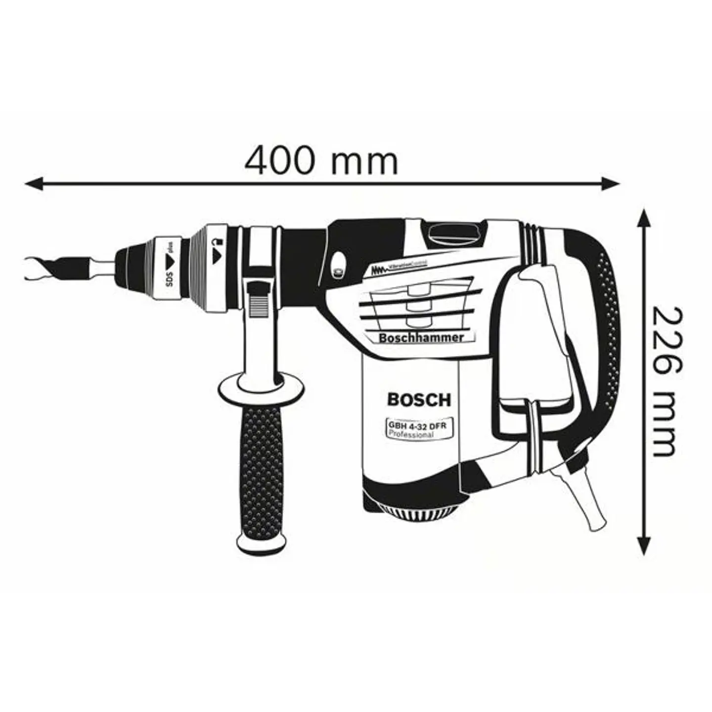 Martelo perfurador SDS Plus GBH 4-32 DFR BOSCH 3