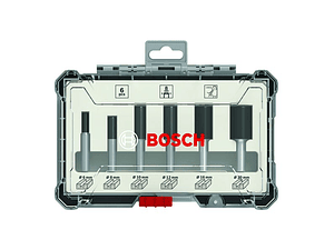 Conjunto de 6 fresas retas para madeira BOSCH