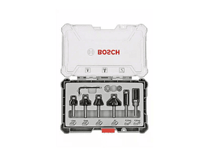 Conjunto de 6 fresas de aparo e contorno para madeira BOSCH