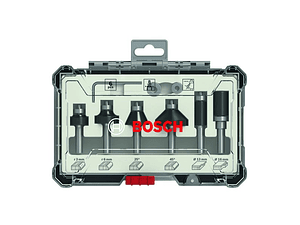 Conjunto de 6 fresas de aparo e contorno para madeira BOSCH