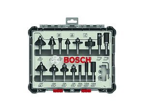 Conjunto de 15 fresas variadas para madeira BOSCH