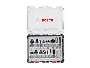 Conjunto de 15 fresas variadas para madeira BOSCH