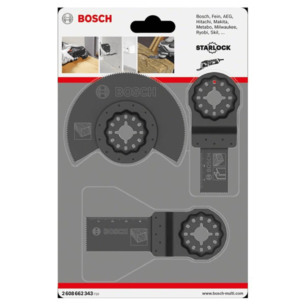 Conjunto 3 Peças para madeira para multifunções BOSCH 1