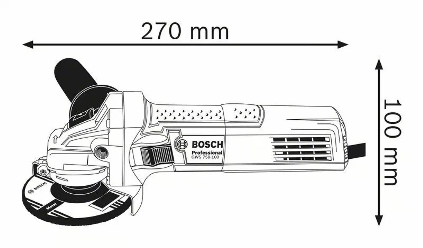 Rebarbadora pequena GWS 750 (115mm) BOSCH 2