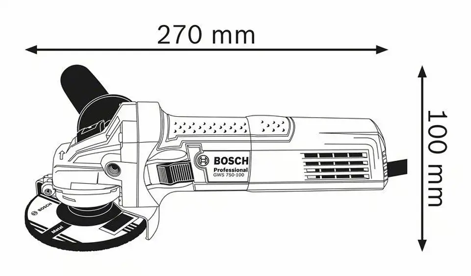 Rebarbadora pequena GWS 750 (115mm) BOSCH 2