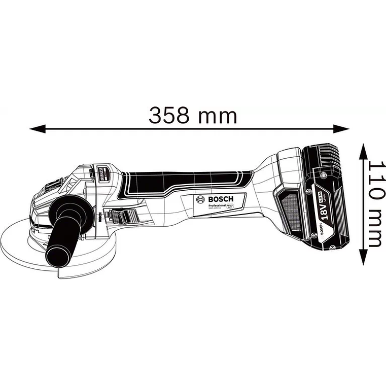 Rebarbadora sem fio GWS 18V-10 (125mm) BOSCH 3