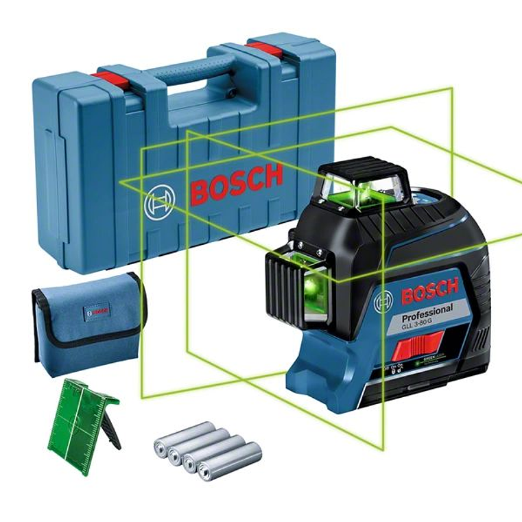 Nivel laser 3 Linhas Verdes GLL 3-80 G BOSCH 1