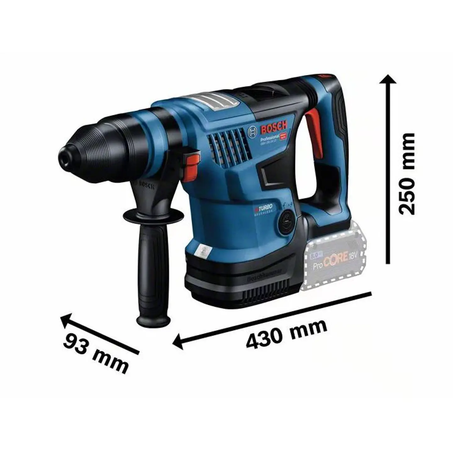 Martelo perfurador SDS Plus a bateria BITURBO GBH 18V-34 CF BOSCH 2
