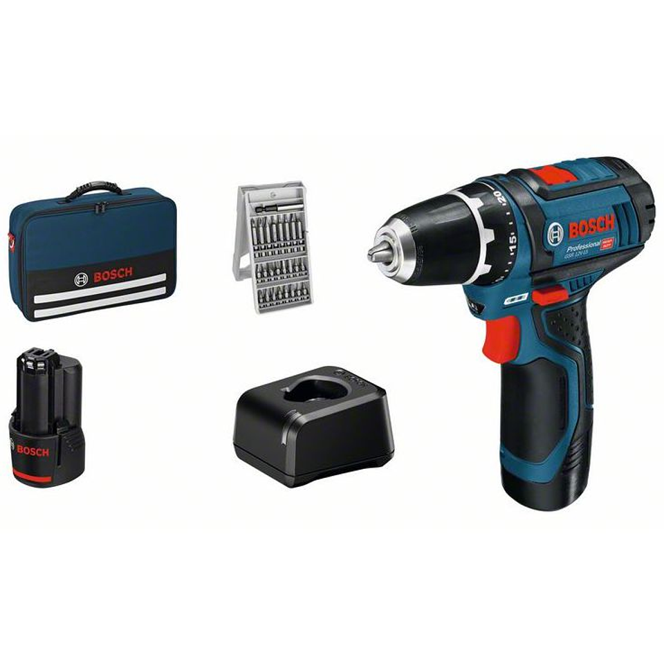 Aparafusadora a bateria 12 Volts GSR 12V-15 BOSCH + 25 Acessórios 1